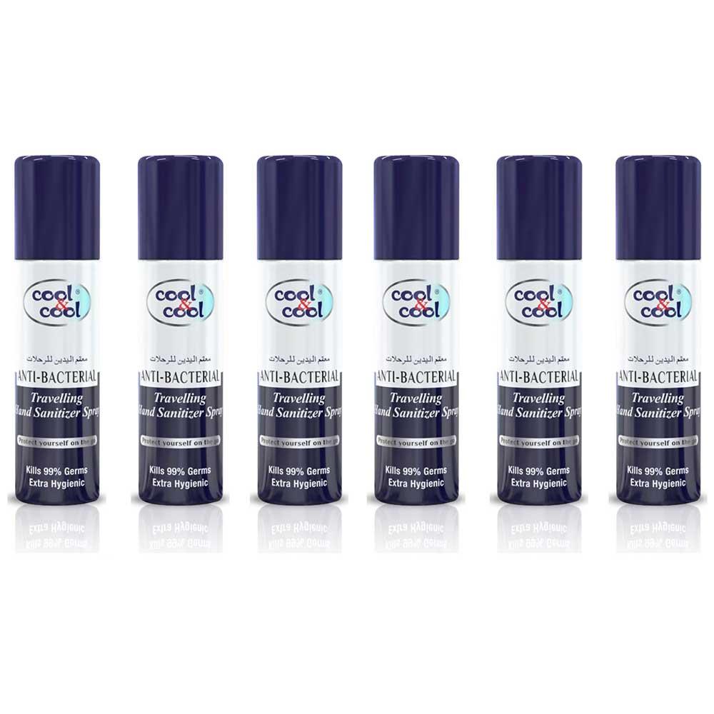 Cool &amp; Cool Cool & Cool Travelling Hand Sanitizer Spray 60ml Pack of 6