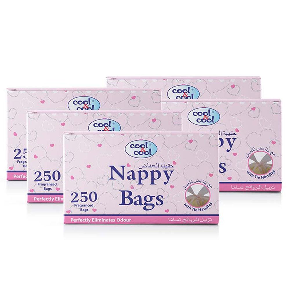 Cool &amp; Cool Cool & Cool Nappy Bags, 250 (3+2 Free)