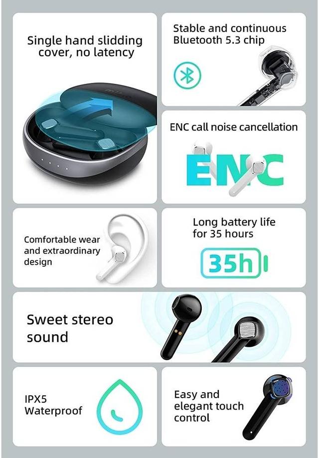 سماعة أذن بلوتوث ميبرو شاومي Mibro S1 TWS Bluetooth Earphones - SW1hZ2U6NzExNjU2