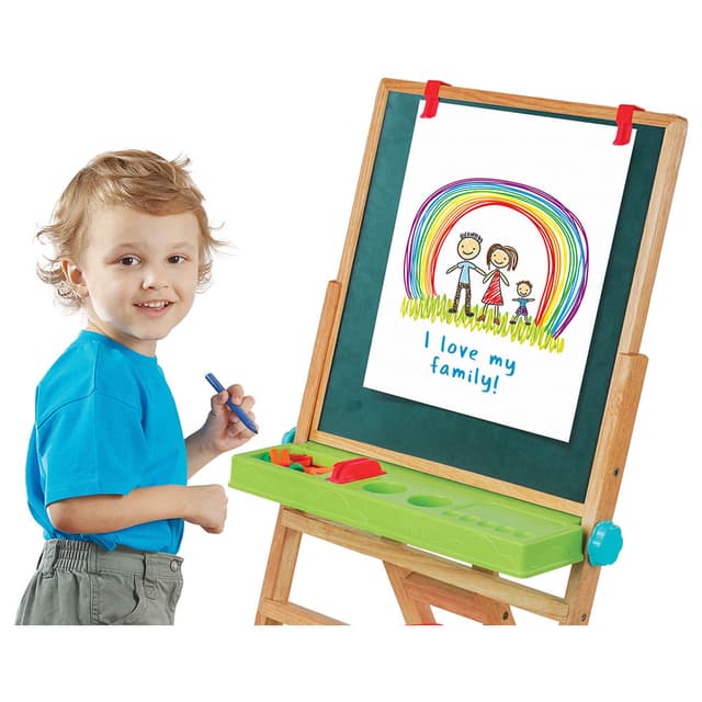لعبة الرسام للاطفال سبورة مغناطيسية هيكل خشبي فونسكول Funskool Wooden Frame Magnetic Board My First Easel