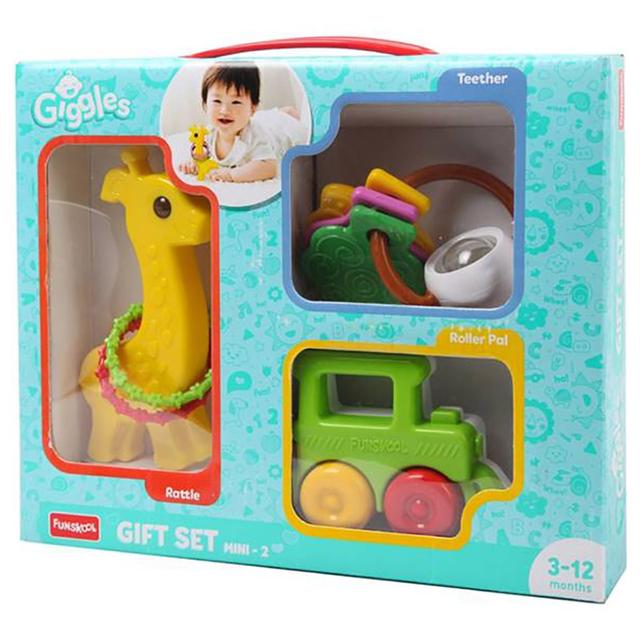 مجموعة ألعاب للأطفال جيلجز فونسكول Funskool Giggles Giftset Mini - SW1hZ2U6OTIyMDA2