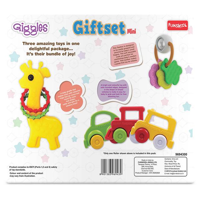 مجموعة ألعاب للأطفال جيلجز فونسكول Funskool Giggles Giftset Mini - SW1hZ2U6OTIyMDA4