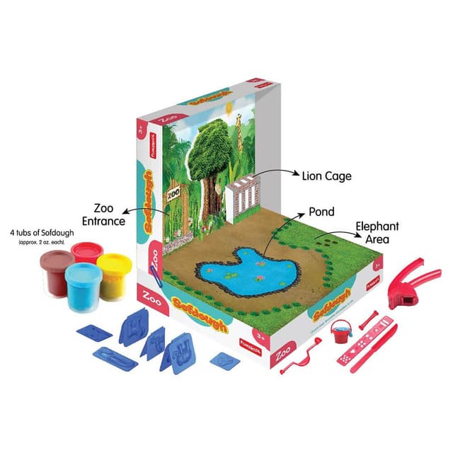 معجون للأطفال حديقة حيوانات فونسكول Funskool Sofdough Zoo