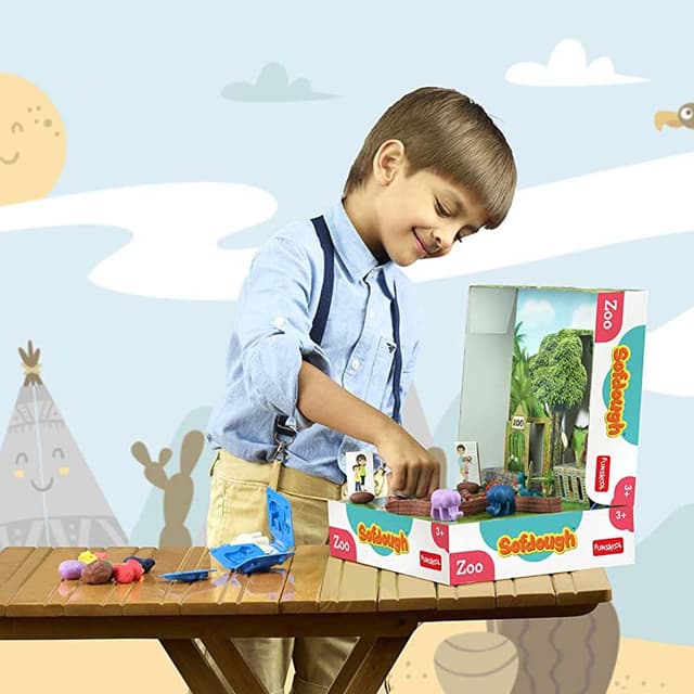 معجون للأطفال حديقة حيوانات فونسكول Funskool Sofdough Zoo