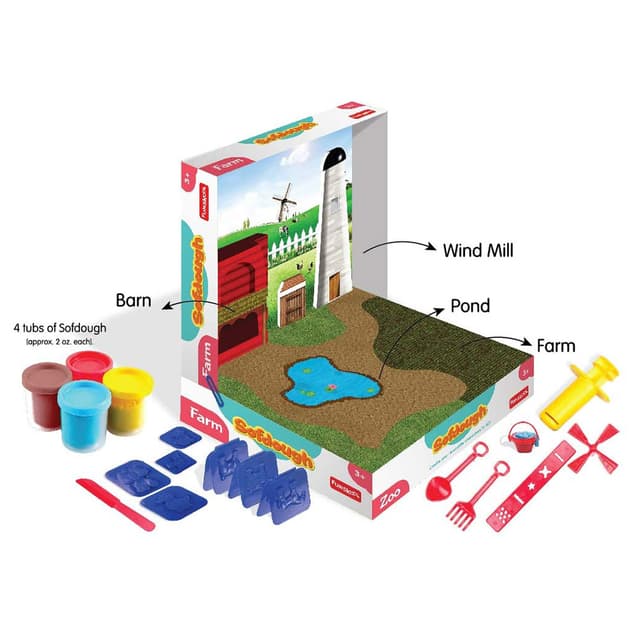 معجون للأطفال سوفت دوه مزرعة فونسكول Funskool Sofdough Farm