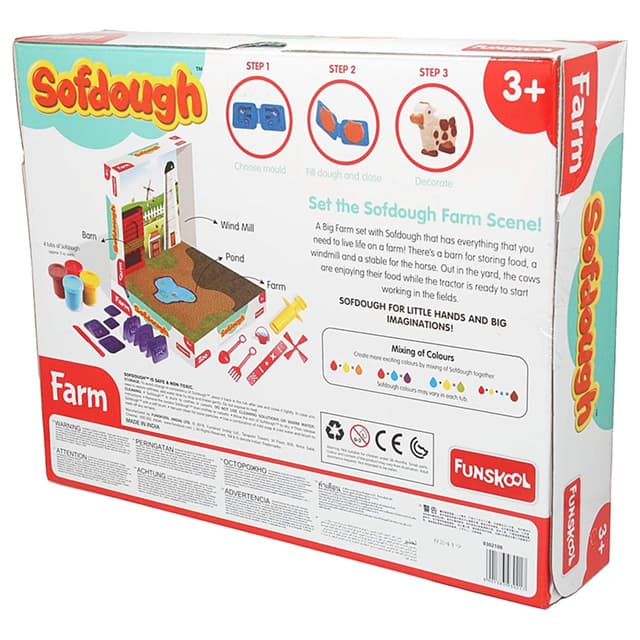 معجون للأطفال سوفت دوه مزرعة فونسكول Funskool Sofdough Farm