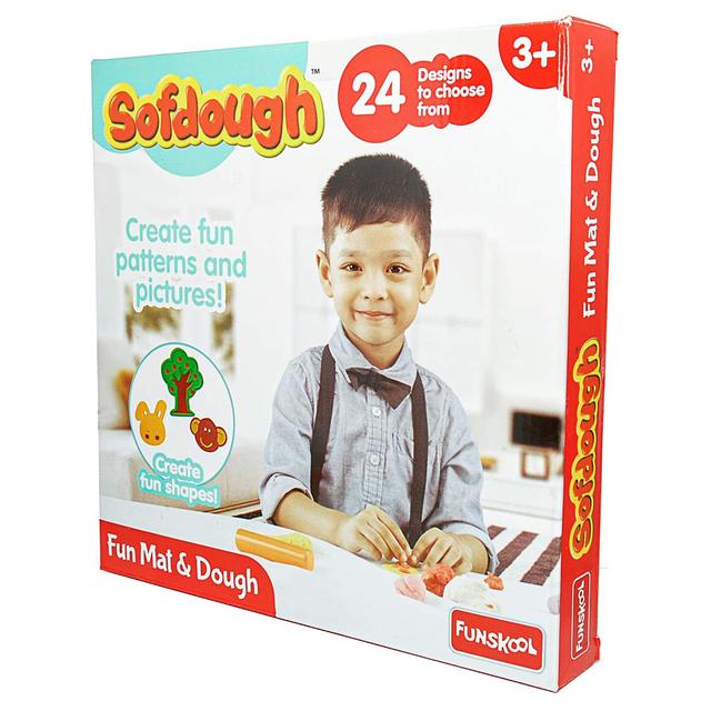 معجون للاطفال حصيرة سوفت دوه فونسكول Funskool Sofdough Mat & Dough - SW1hZ2U6OTIxNjc0