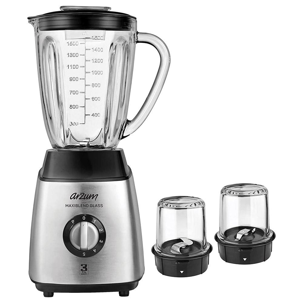 خلاط كهربائي زجاجي 600 وات 1600 مل من ارزوم اوكا Arzum Okka Maxiblend Glass Jug Blender