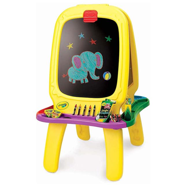 لعبة لوحة الرسم المزدوجة للأطفال من كرايولا Crayola Magnetic Double Easel Yellow - SW1hZ2U6OTIxMTI4