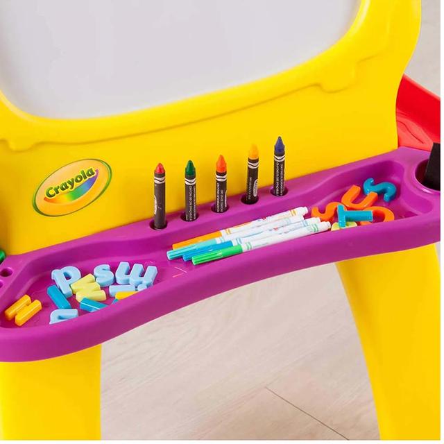 لعبة لوحة الرسم المزدوجة للأطفال من كرايولا Crayola Magnetic Double Easel Yellow - SW1hZ2U6OTIxMTMy