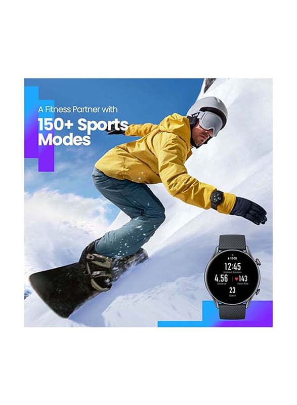ساعة ذكية أميزفيت جي تي ار 3 برو Amazfit GTR 3 Pro مقاس 1.45 بوصة