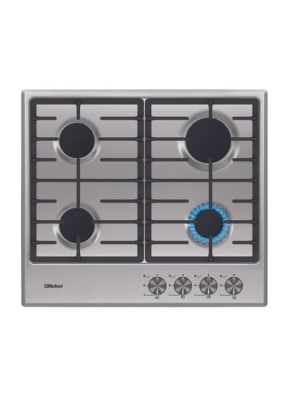 غاز سطحي بلت ان تركي أتوماتيك 4 شعلات ستانلس ستيل نوبل  Nobel Stainless Steel 4 Automatic Gas Burner Turkish Industry Built-in Hobs - 656096