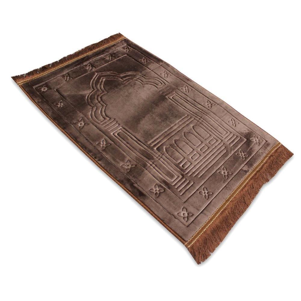 سجادة صلاة 120 سم بني غامق سندس Sundus Innovative Prayer Rug Mat