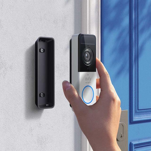 Eufy - 1080p Battery Video Lite Doorbell - Black - SW1hZ2U6OTE2NjIw