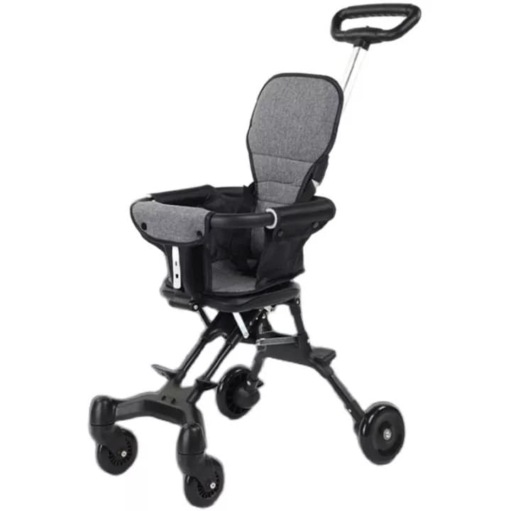 عربة اطفال مع مقبض خلفي ميجا ستار Megastar Magic Lightweight Foldable Baby Stroller Pram W/ Cushion Seat