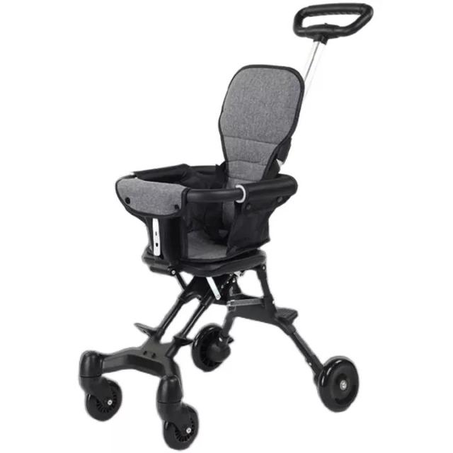 عربة اطفال مع مقبض خلفي ميجا ستار Megastar Magic Lightweight Foldable Baby Stroller Pram W/ Cushion Seat - SW1hZ2U6OTQwMTk3