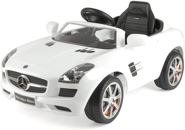 سيارة مارسيدس بنز كهربائية للأطفال 6 فولت بسرعة 2.5 km/h ميجا ستار أبيض Megastar Mercedes Benz SLS 6 V Electric Ride On Car