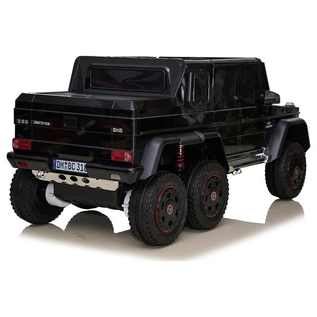 Megastar Ride On 12V 2 Seater Mercedes Benz 6 wheeler Black - SW1hZ2U6OTQyOTAy