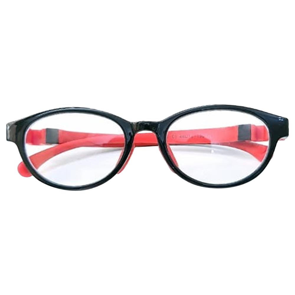 نظارات طبية للأطفال أسود وأحمر ميجا ستار Megastar Round Blue Light Blocking Eye Glasses Black/Red