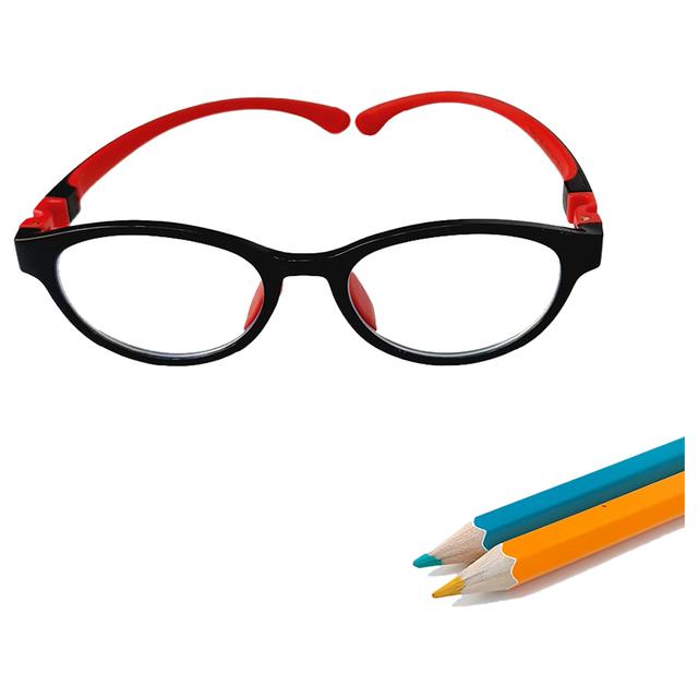 نظارات طبية للأطفال أسود وأحمر ميجا ستار Megastar Round Blue Light Blocking Eye Glasses Black/Red - SW1hZ2U6OTM5NDAz