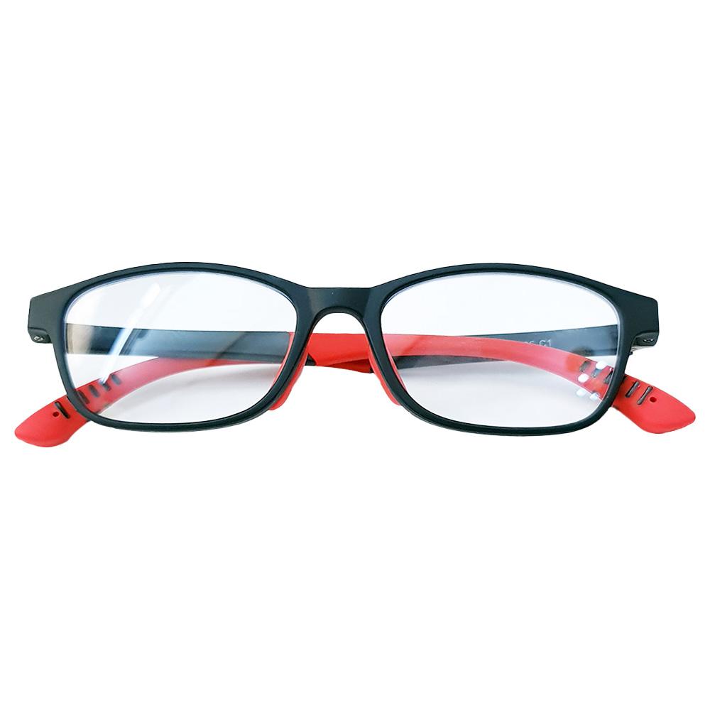 نظارات طبية للأطفال أسود وأحمر ميجا ستار Megastar Rectangular Blue Light Blocking Eye Glasses Black/Red