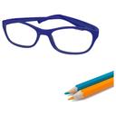 نظارة عين القطة للأطفال ميجا ستار Megastar Cat Eye Blue Light Blocking Eye Glasses Dark Blue - SW1hZ2U6OTM5NTE1