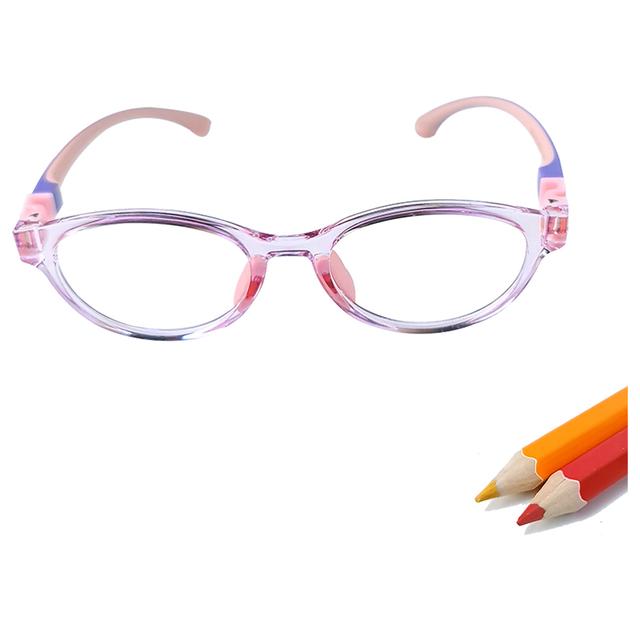 نظارات طبية للأطفال زهر ميجا ستار Megastar Round Blue Light Blocking Eye Glasses Pink - SW1hZ2U6OTM5NDQy