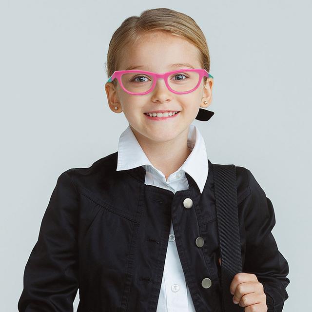 نظارة عين القطة للأطفال ميجا ستار Megastar Cat Eye Blue Light Blocking Eye Glasses Pink/Green - SW1hZ2U6OTM5Mzc5