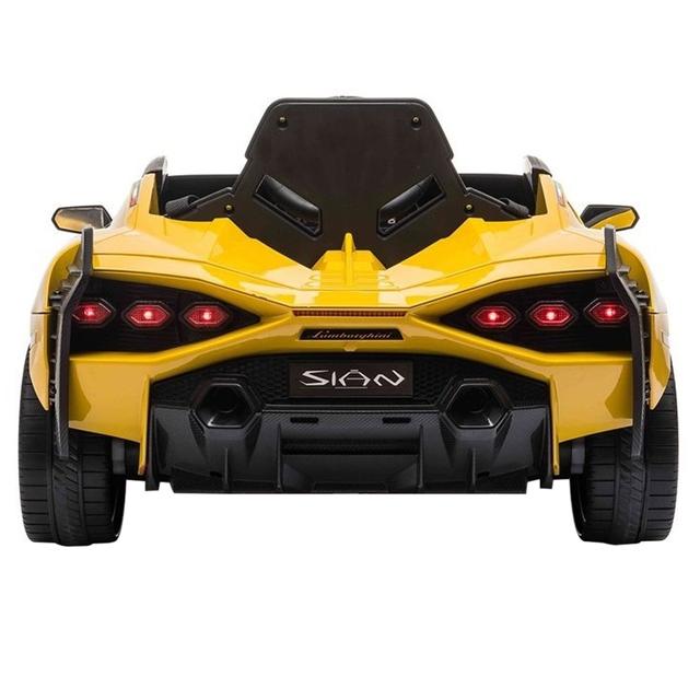 سيارة لمبرجيني للاطفال 12 فولت أصفر ميجا ستار Megastar Licensed Lamborghini Prime Sian 12V