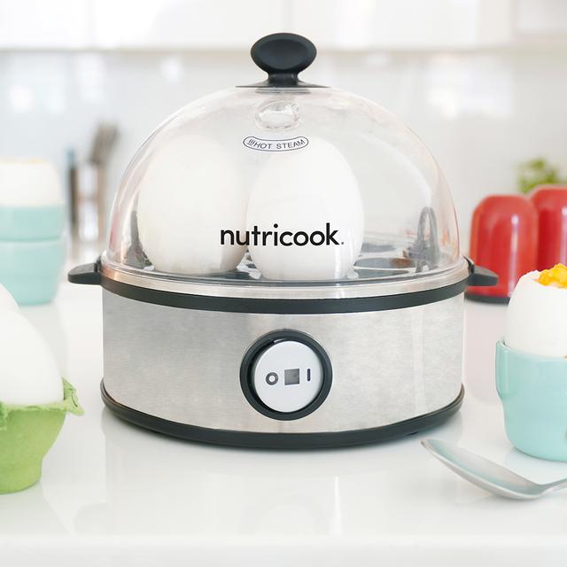 سلاقة بيض سريعة 7 بيضات من نوتري كوك لون فضي Nutricook Rapid Egg Cooker 7 Egg Capacity