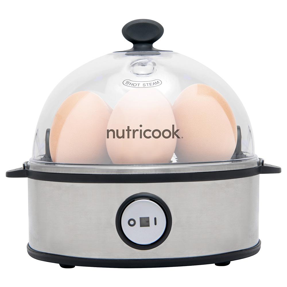 سلاقة بيض سريعة 7 بيضات من نوتري كوك لون فضي Nutricook Rapid Egg Cooker 7 Egg Capacity