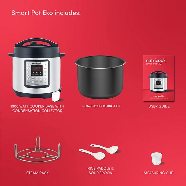 Nutricook - Smart Pot Eko 1000W Electric Pressure Cooker - SW1hZ2U6OTQzOTUz