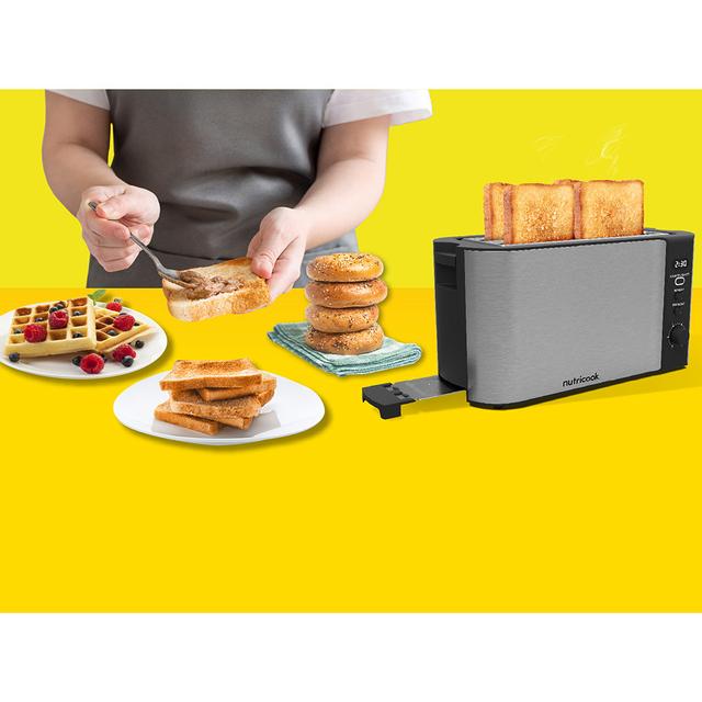 Nutricook - Digital 4-Slice Toaster W/ LED Display - Black - SW1hZ2U6OTQzOTQy