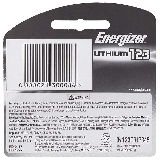 بطارية ليثيوم 123Ap انرجايزر 3 فولط Energizer Ultimate Lithium Batteries 3V 123Ap Bp1 - SW1hZ2U6OTM2NTE5