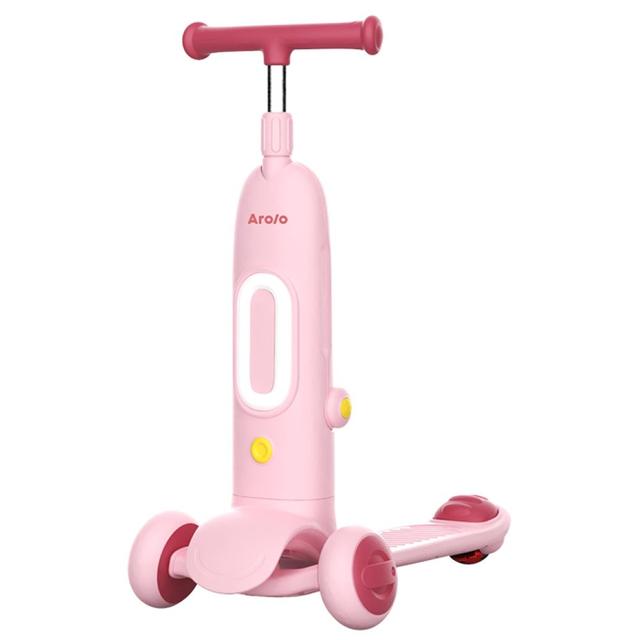 سكوتر ثلاثي العجلات للأطفال زهري أرولو Kids Scooter - Pink - Arolo - SW1hZ2U6OTE2ODIz
