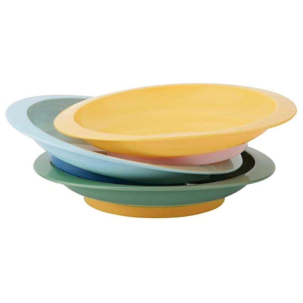 مجموعة أطباق طعام للأطفال 3 قطع بادابول Non-Slip & Unbreakable Plates - Pack of 3 - Badabulle