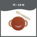 Babymoov - Silicone Bowl & Spoon Weaning 2pc-Set - Peach - SW1hZ2U6OTE2OTQ0