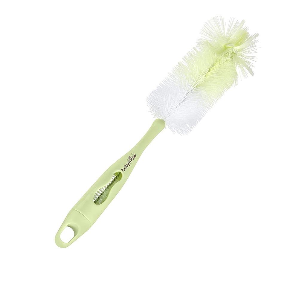 فرشاة تنظيف زجاجات الرضاعات للأطفال بيبي موف Babymoov - 2-in-1 Bottle Brush Green