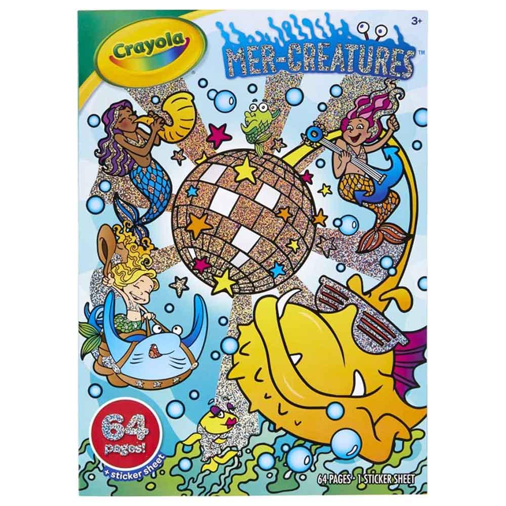 Crayola - Coloring Book & Stickers Mer-Creatures 64 Pages