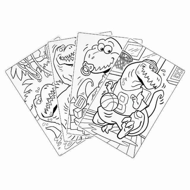 Crayola - 18 Page Giant Coloring Pages -T-Rex Troubles - SW1hZ2U6OTE5OTM4