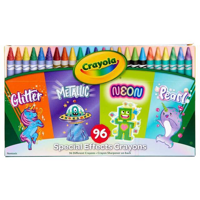 مجموعة أقلام تلوين شمع ذات تأثيرات خاصة من كرايولا للأطفال 96 قطعة Crayola Special Effects Crayon Set 96pcs - SW1hZ2U6OTIwNjQ2