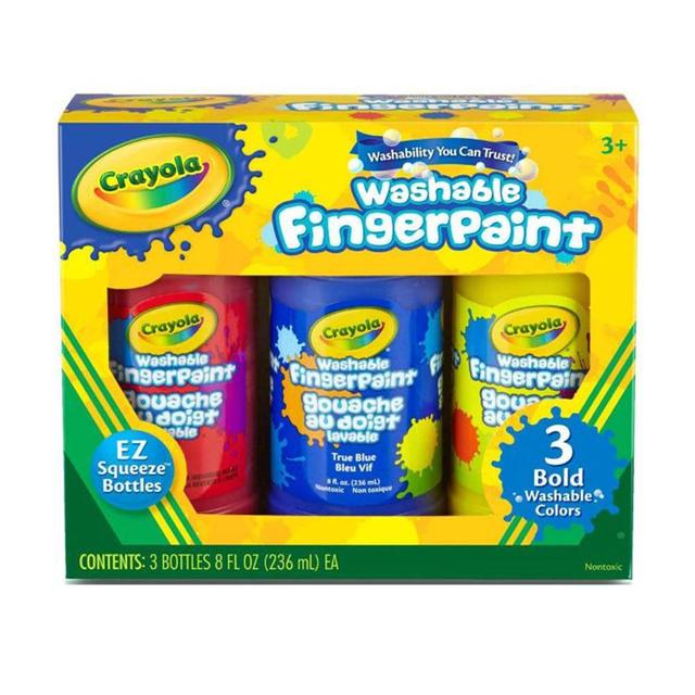 Crayola - 3 CT. 8 oz. Washable Fingerpaint Bold Colors - SW1hZ2U6OTIwMDI1