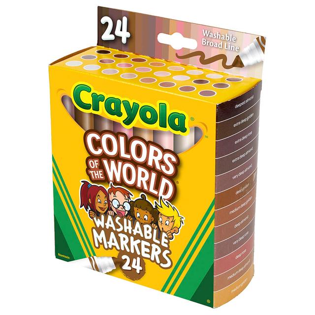 أقلام فلوماستر ألوان البشرة من كرايولا للأطفال Crayola Colors Of The World Washable Markers Skin Tone - SW1hZ2U6OTIwMDcz