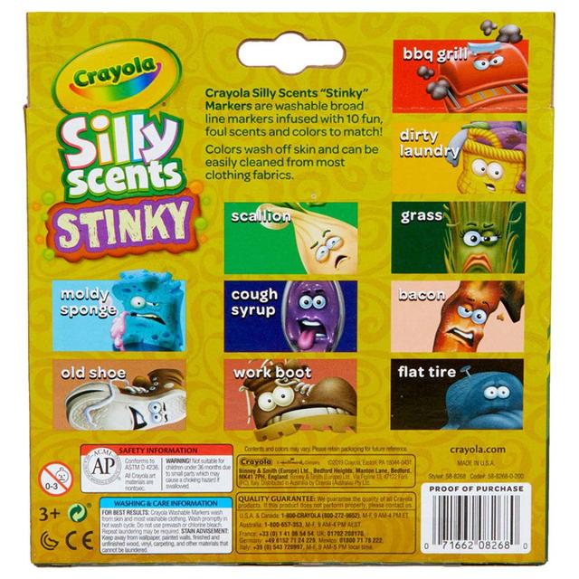 Crayola - Silly Scents Stinky Washable - Broad Line Markers - 10pcs - SW1hZ2U6OTE5MTEx