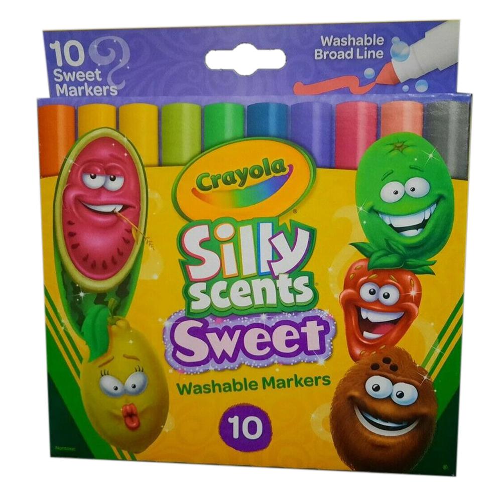 Crayola - 10 Ct Silly Scents Sweet Washable Broad Line Markers