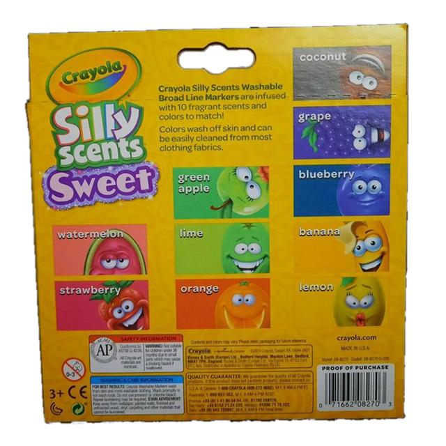 Crayola - 10 Ct Silly Scents Sweet Washable Broad Line Markers - SW1hZ2U6OTE5MTI5