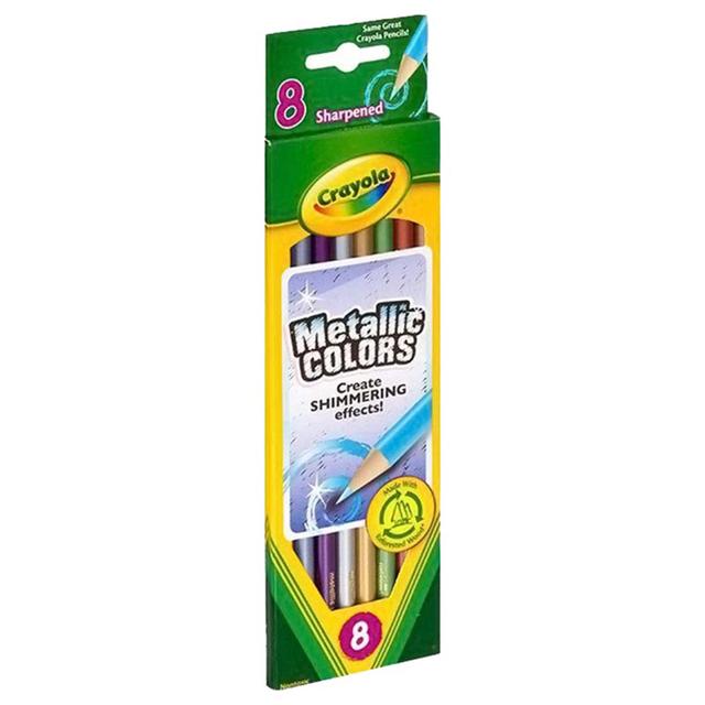 Crayola - 8 Metallic Colored Pencils - SW1hZ2U6OTE5MjM2