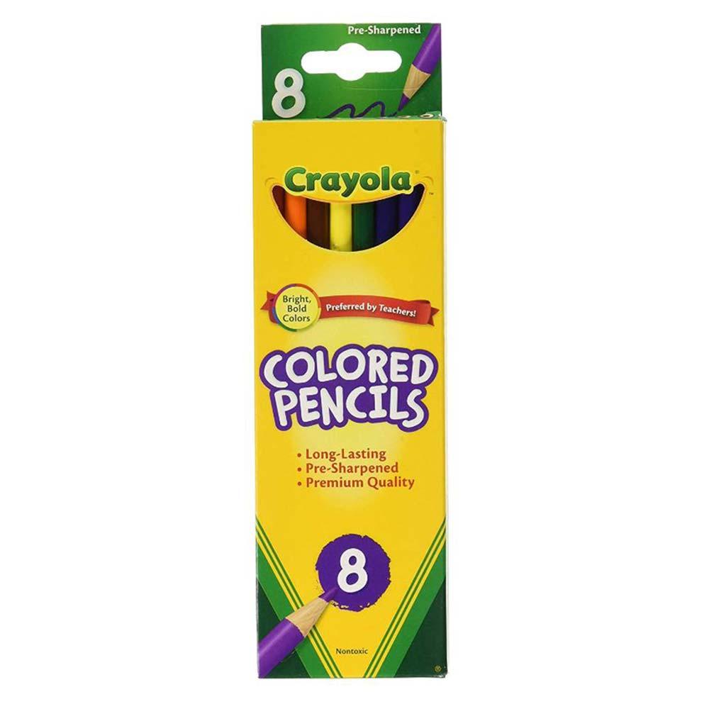 اقلام تلوين خشب ( 8 قلم ) من كرايولا Crayola - 8 Colored Pencils Long