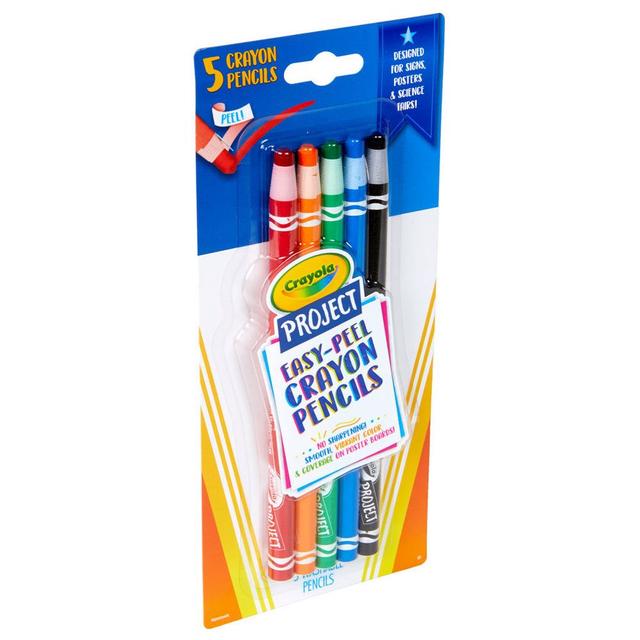 Crayola - Crayola - Project 5 ct. Easy Peel Crayon Pencils - SW1hZ2U6OTE5MDE5