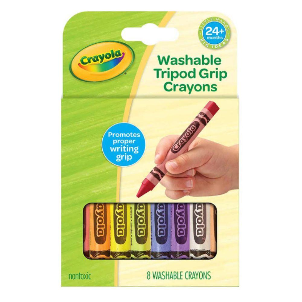 الوان شمعية باستيل 8 قلم للأطفال من كرايولا   Crayola Washable Tripod Grip Crayons